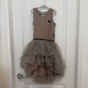 Nununu taupe tutu dress size 6/7